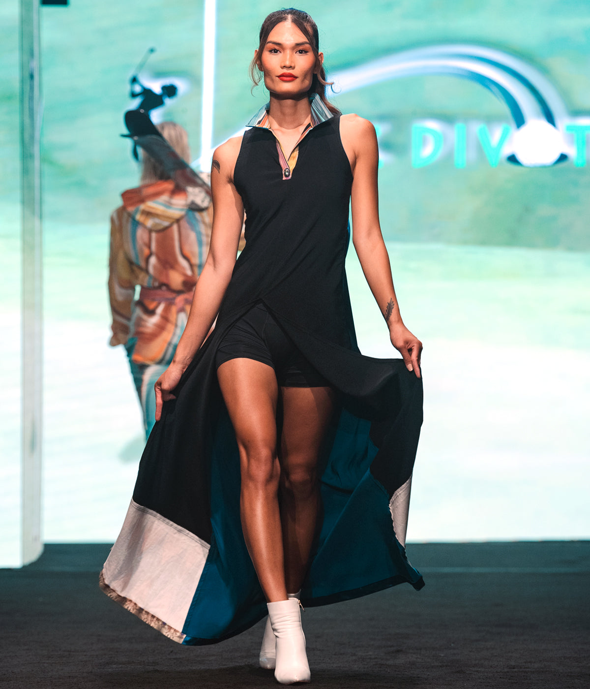 Sleeveless Long Polo Dress