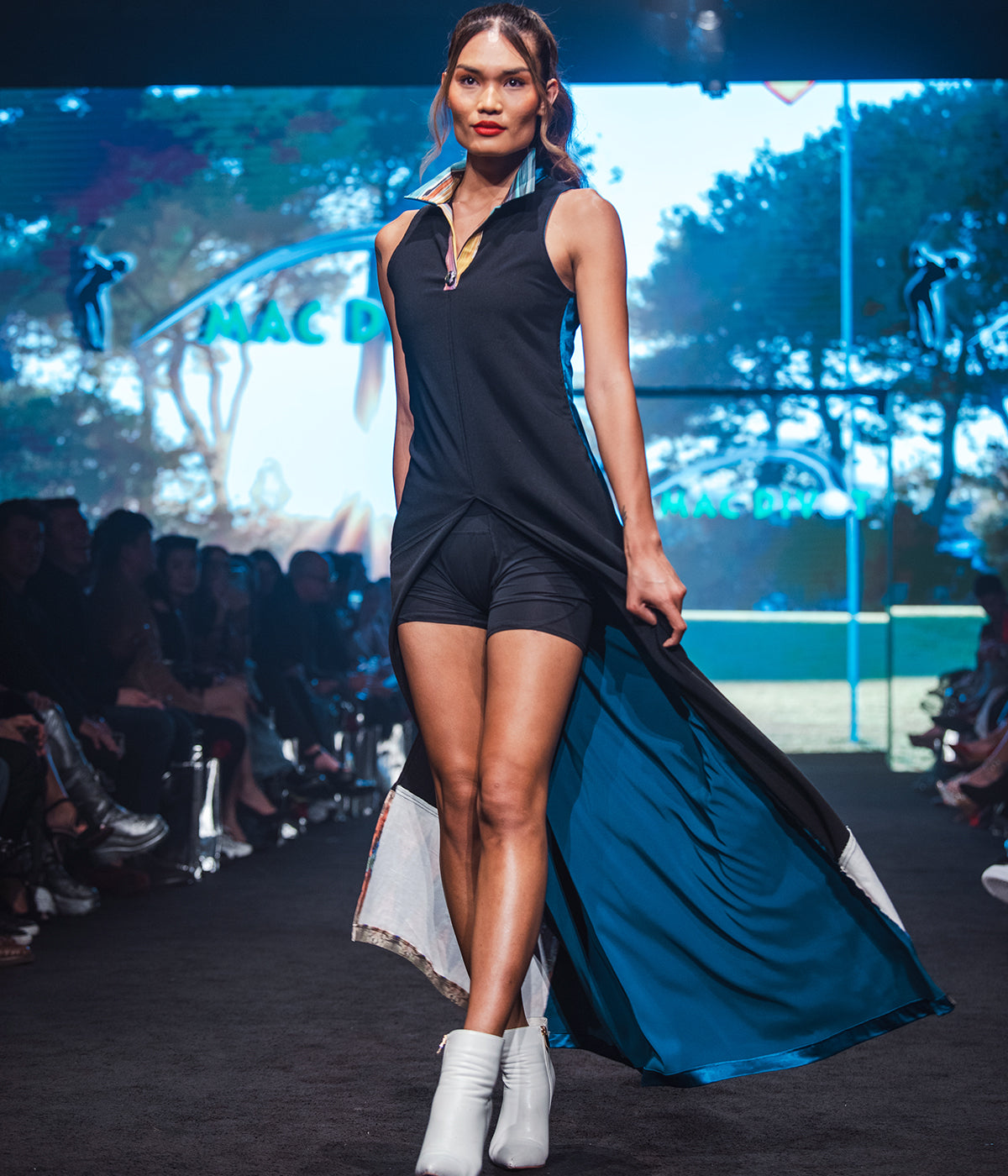 Sleeveless Long Polo Dress
