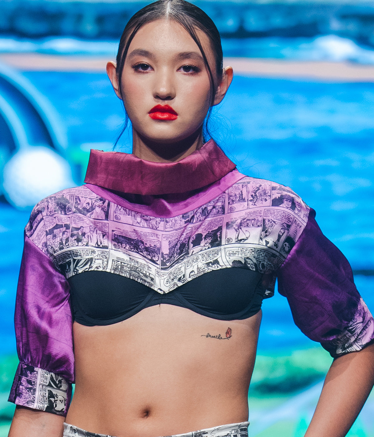 Short Sleeve Split Crop Top